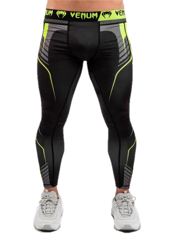 

Venum Training Camp 3.0 Compression Tights Pant for Men, Small, Black/Neon Yellow