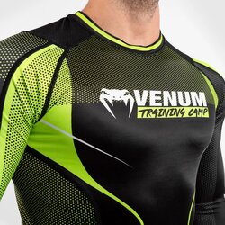 Venum Training Camp 3.0 Rashguard Long Sleeves T-shirt for Men, Medium, Black-Neo/Yellow
