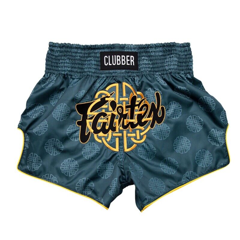 

FAIRTEX BS1915 MUAY THAI SHORTS CLUBBER PACIFIC GREEN XXLARGE