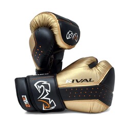 Rival Rb10 Intelli- Shock Bag Gloves Black-Gold Xlarge