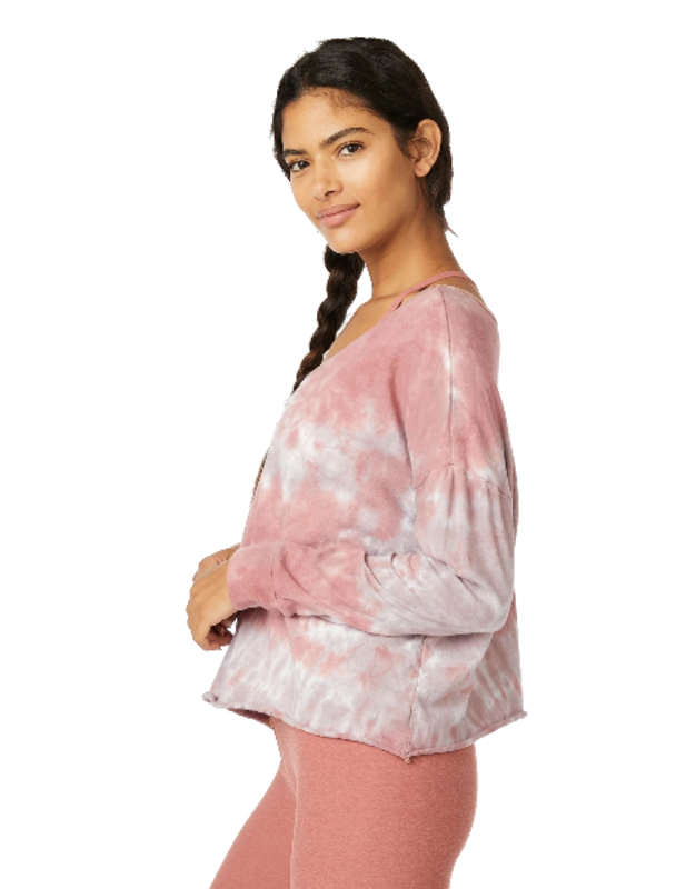 CLOUD DYE OPEN NECK PULLOVER EARTHEN ROSE-CHAI CLOUD DYE SMALL