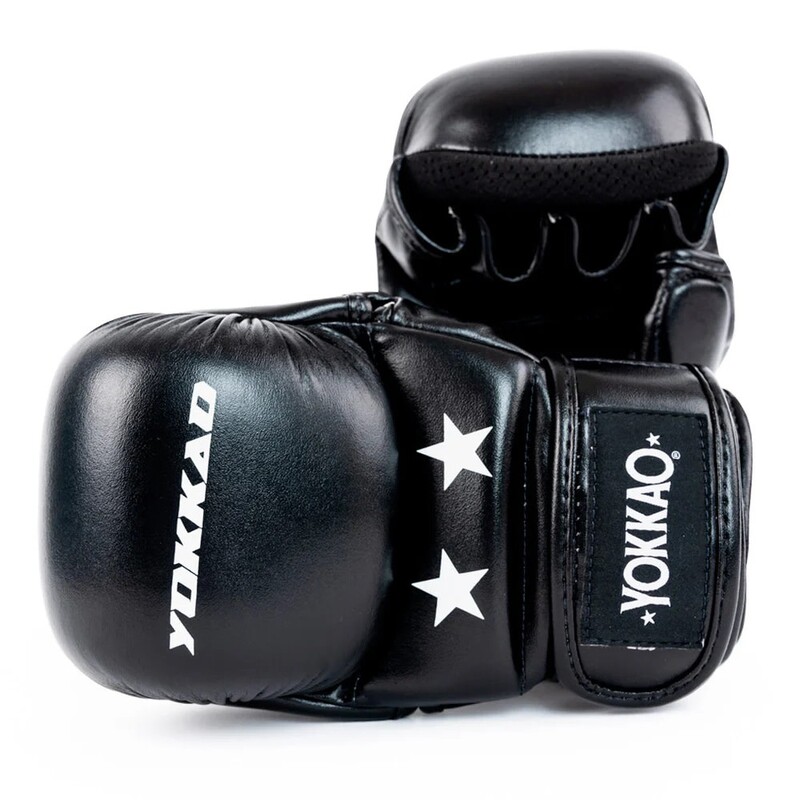 YOKKAO GROUND MMA SPARRING GLOVES BLACK SMALL-MEDIUM