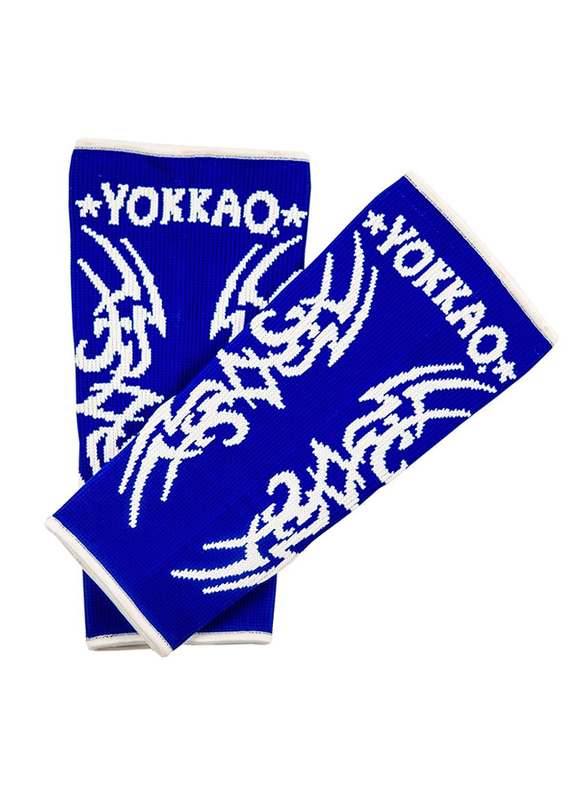 Yokkao Medium Tribal Muay Thai Ankle Guards, Blue