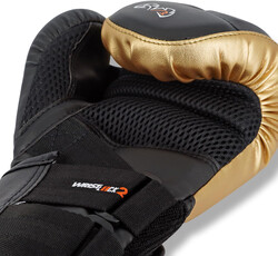 Rival Rb10 Intelli- Shock Bag Gloves Black-Gold Large