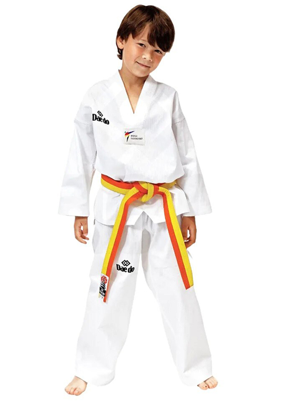 Daedo 180cm WT Basic Dobok Embroidery Taekwondo, White