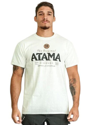 Atama Original Short Sleeve T-Shirt for Men, Extra Large, White