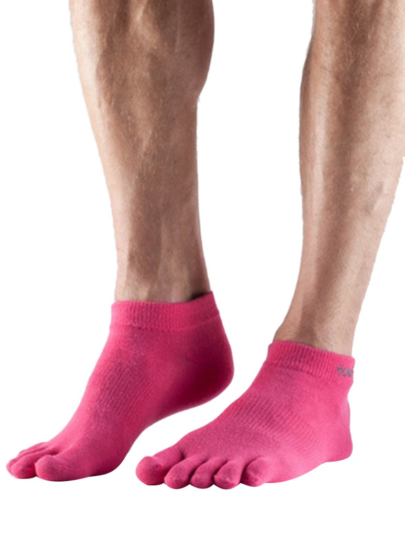 Toesox Ultralite Ankle Height Socks, Small, Pink
