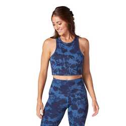 ACTIVE LONG LINE BRA DEEPWATER TIE DYE XSMALL