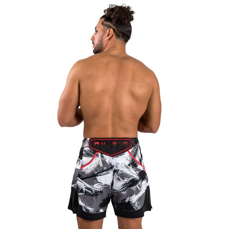 VENUM ELECTRON 3.0 FIGHT SHORTS GREY/RED LARGE