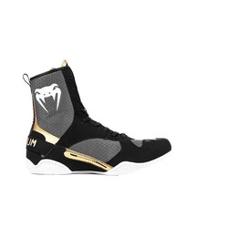 VENUM ELITE BOXING SHOES BLACK/WHITE/GOLD M13/W14.5