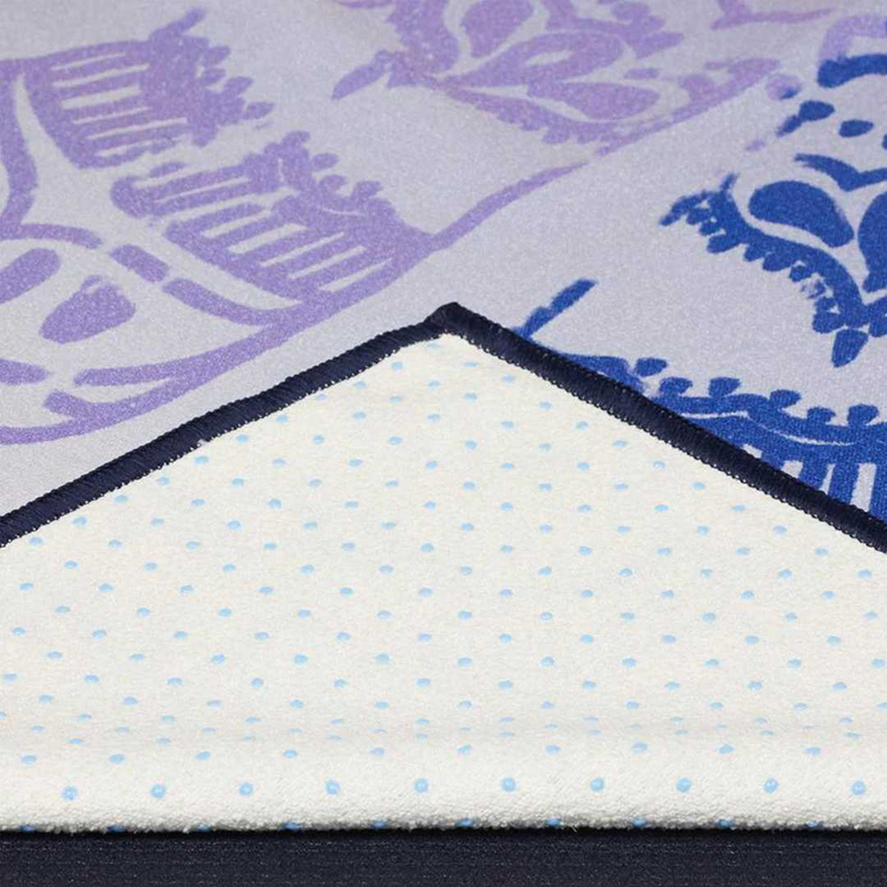 Manduka Yogitoes Skidless Mat Towel, Standard, Chakra Blue