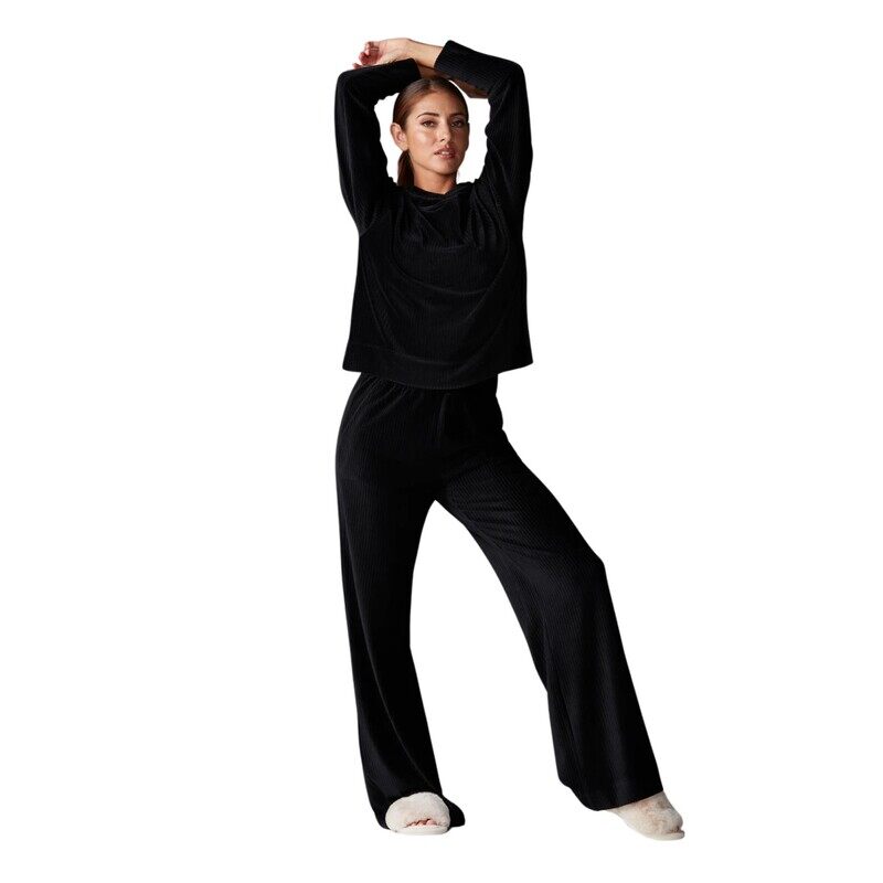 

Tavi Brushed Rib Pullover Hoodie Ebony Medium