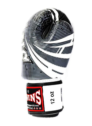 Twins Special 10oz Fbglv3-tw5 Fancy Boxing Gloves, White/Black