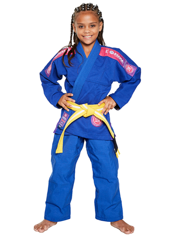 Atama M3 Ultra Light Kids Kimono for Girls, Blue/Pink