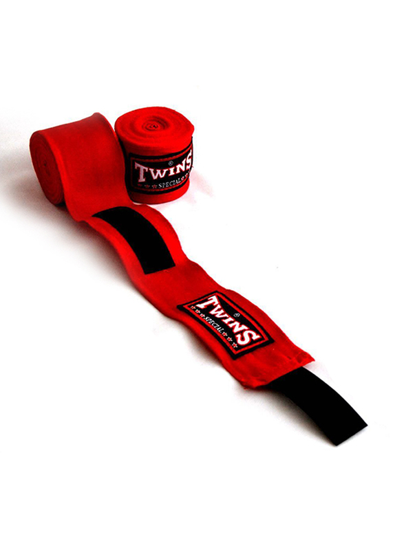 Twins Special 2-Piece CH-5 Elastic Cotton Hand Wraps, Red