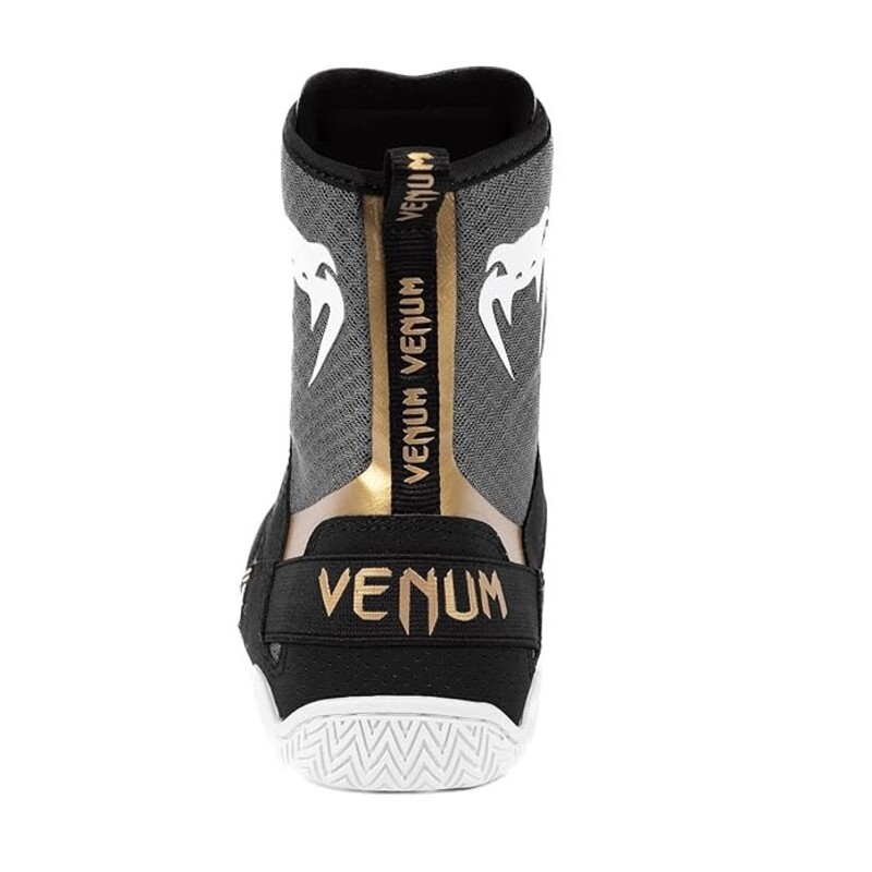 VENUM ELITE BOXING SHOES BLACK/WHITE/GOLD M13/W14.5