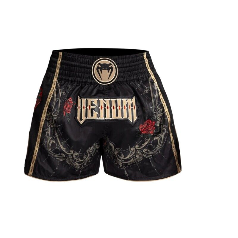 

VENUM SANTA MUERTE 5.0 MUAY THAI SHORTS DEEP BLACK/GOLD XXLARGE