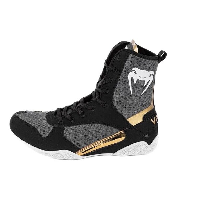 

VENUM ELITE BOXING SHOES BLACK/WHITE/GOLD M12/W13.5