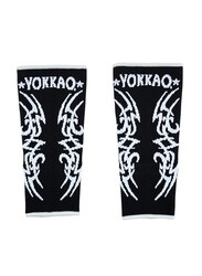 Yokkao Medium Tribal Muay Thai Ankle Guards, Black