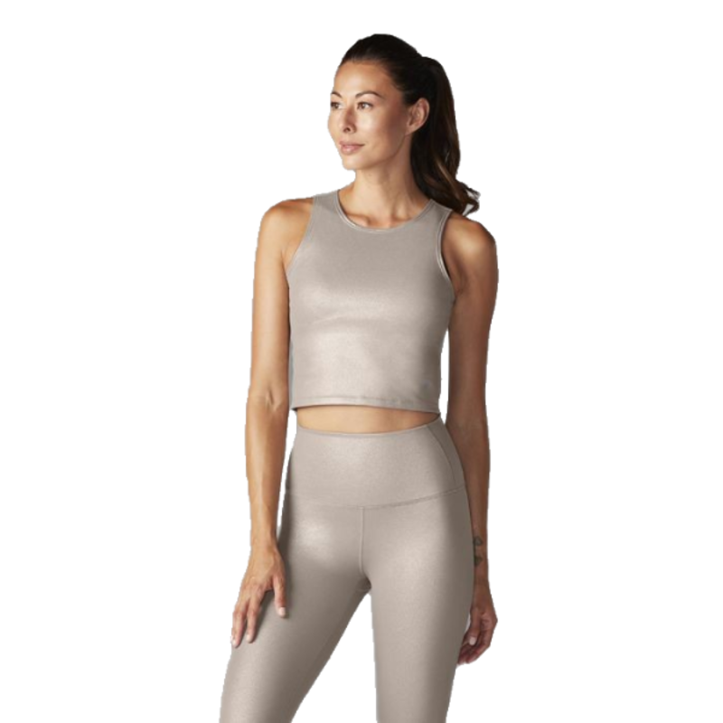 

Tavi Active Tavi Crop Tank Gold Metallic Small