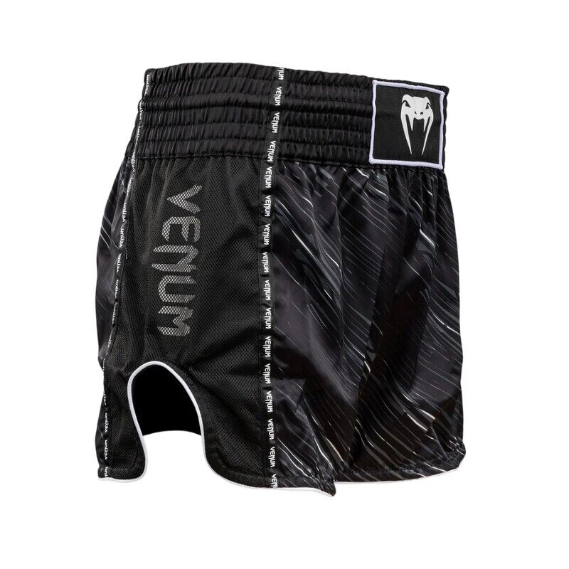

VENUM RAPID MUAY THAI SHORTS BLACK/STORM GREY LARGE