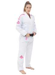 Vulkan A4 Viper Pro Female Gi Kimono, White/Pink