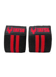 Tatsu Knee Wraps, Standard, Black/Red