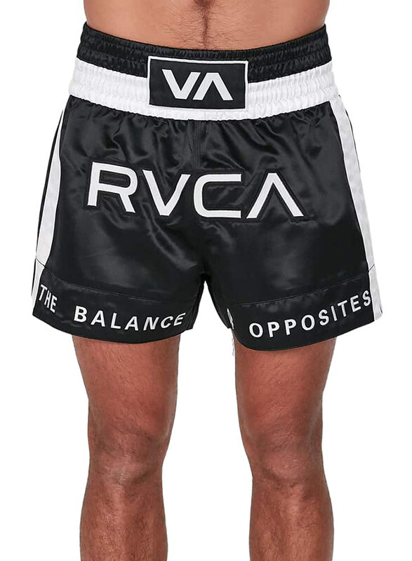 

RCVA Rvca Muay Thai Gym Shorts for Men, Large, Black