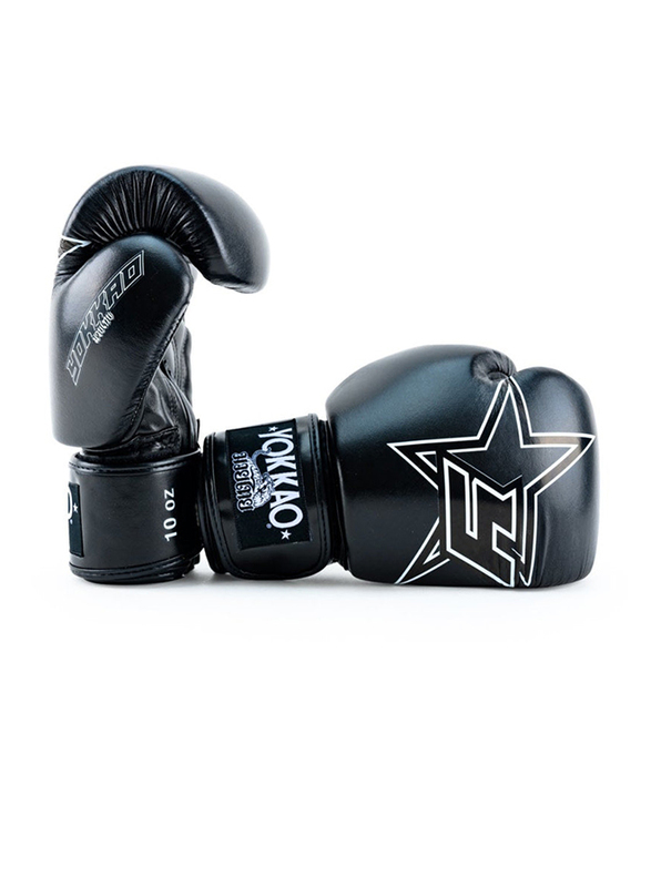 Yokkao 8-oz Combat Sports Muay Thai Boxing Gloves, Black