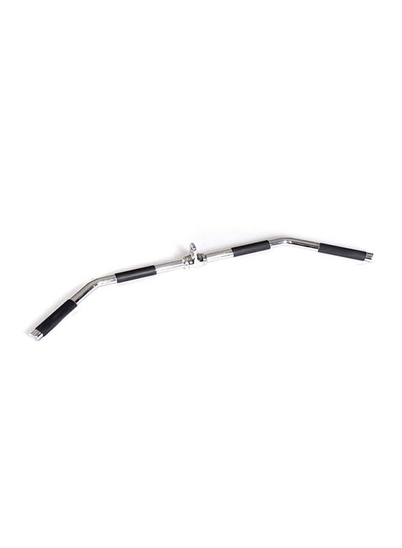 TKO Chrome Lat Bar, 48 Inch, Black/Silver