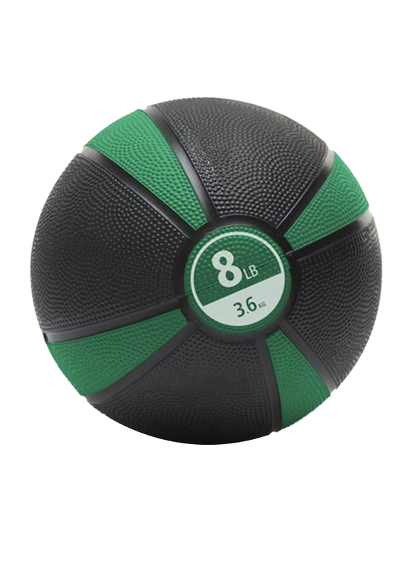 Merrithew Medicine Ball, 8 Lbs, Black/Green