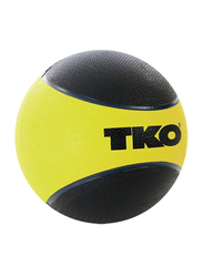 TKO Rubberized Medicine Ball, 10LBS, Yellow/Black