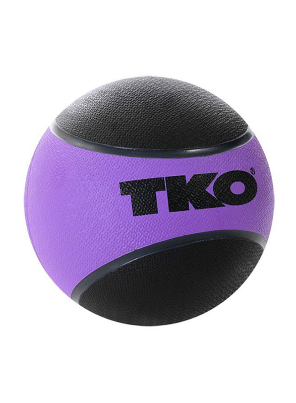 TKO Rubberized Medicine Ball, 2LBS, Purple/Black