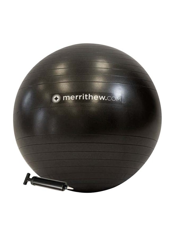 Merrithew Stability Ball with Pump, 55cm, Black