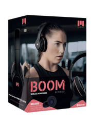 Miiego Boom Wireless On-Ear Sports Headphones, Black/Rose Gold