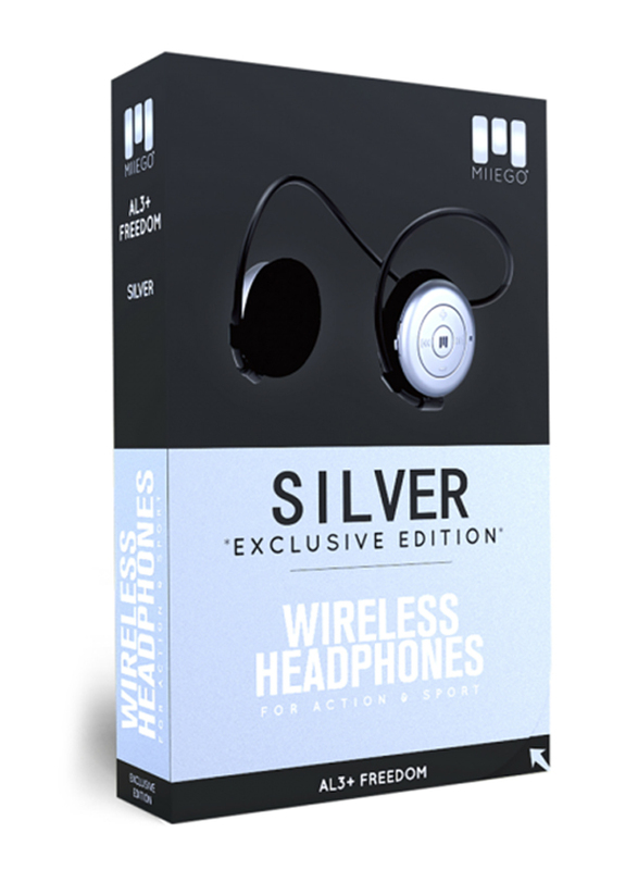 Miiego Al3 Exclusive Edition Wireless On-Ear Sports Headphones, Silver