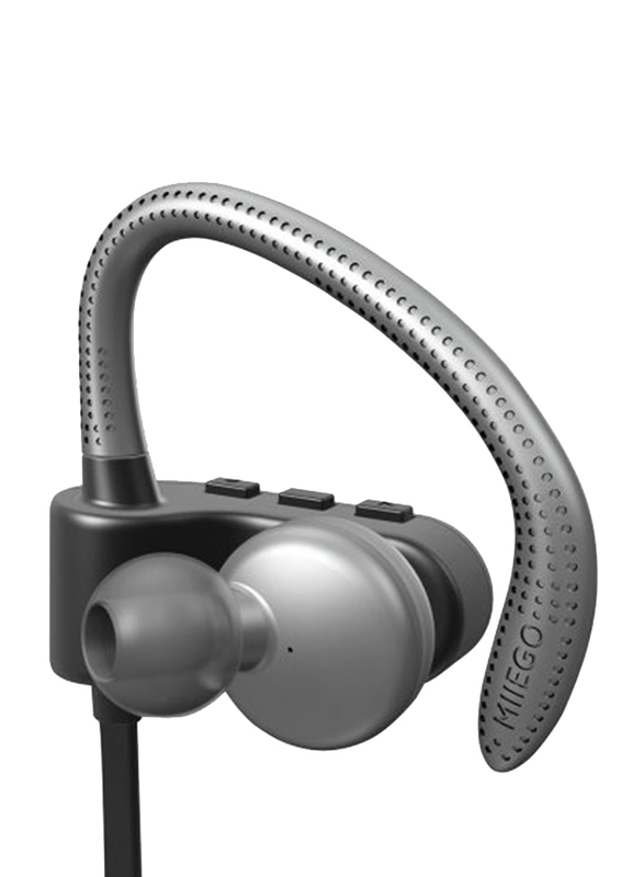 M1 By Miiego Wireless In-Ear Sport Earphone, Black/Grey