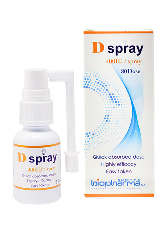 

D Spray Vitamin D3 Oral Spray, 80 Dose, 400IU, 15ml