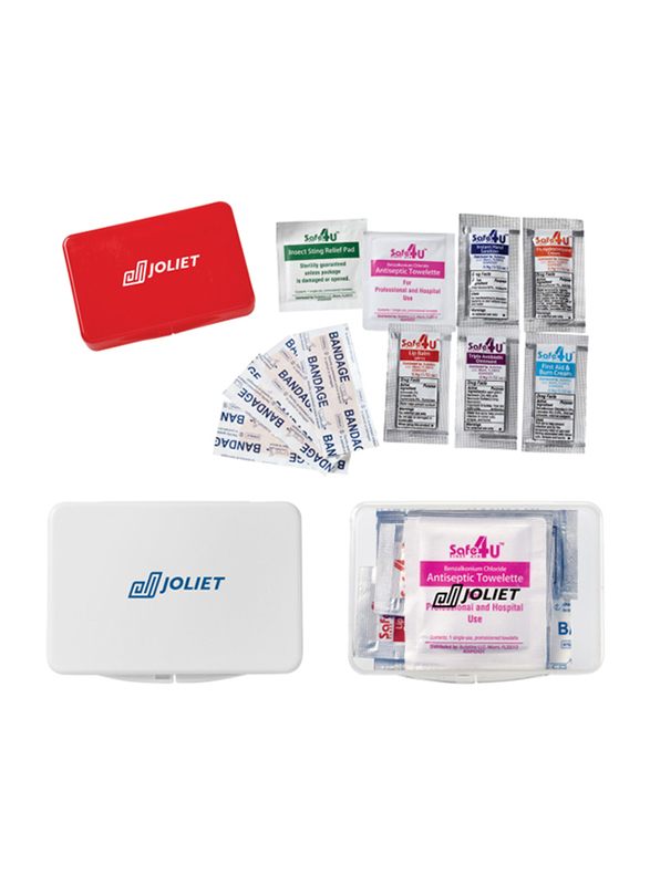 Silver Sword Safe4U Compact First Aid Kit, White, 11 Pieces