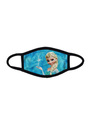 Silver Sword Elsa Animated Character Face Mask for Kids, Blue, 1 Mask