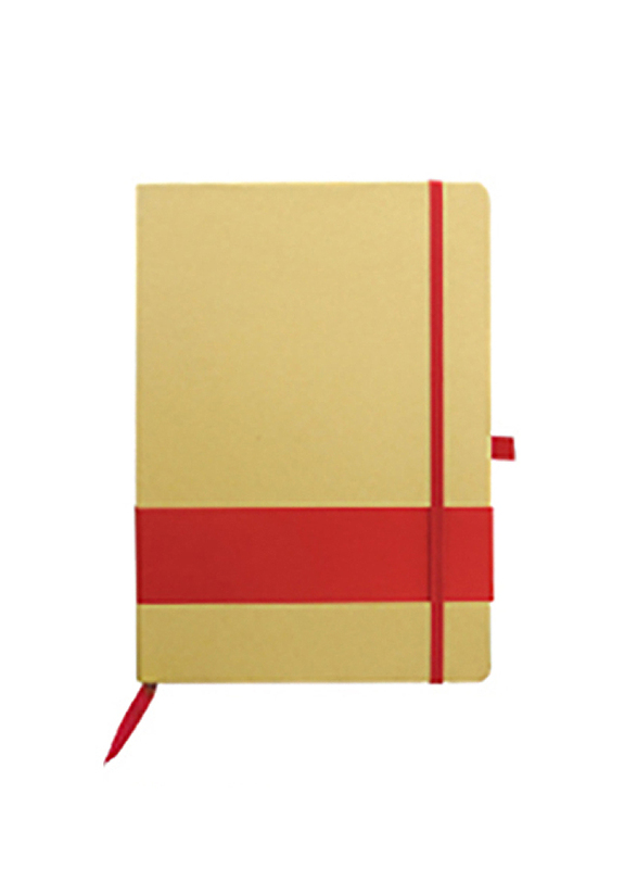 سلفر سورد دفتر صديق للبيئة مع شريط, متعدد الالوان، احمر