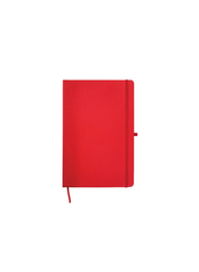 سلفر سورد مجلد دفتر ترويجي مع تقويم, جيب وحامل للقلم, مقاس A5, احمر