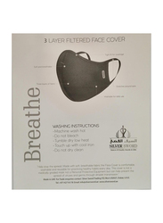 Silver Sword Breathe High Quality Face Mask, Black, 21cm, 2 Masks