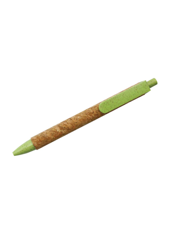 Silver Sword Eco Friendly Wheat Straw and Cork Pen, Green