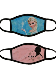 Silver Sword Frozen and Elsa Face Mask for Kids, Light Blue/Light Pink, 17cm, 2 Masks