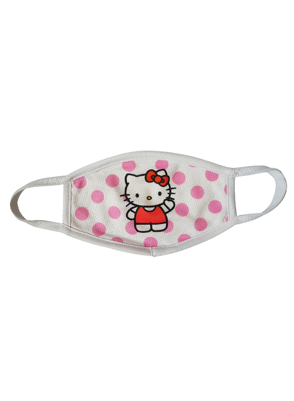 Silver Sword Hello Kitty Animated Character Face Mask for Kids, Pink, 1 Mask