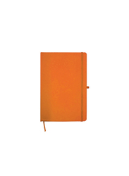 سلفر سورد مجلد دفتر ترويجي مع تقويم, جيب وحامل للقلم, مقاس A5, برتقالي