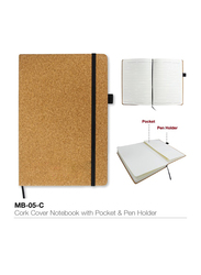 Silver Sword Cork Cover Notebook with Pocket and Pen Holder, A5 size