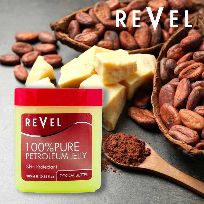 Revel Skin Care, Cocoa Butter 100% Pure Petroleum Jelly 125ml, Skin Care, Skin Protectant, Softens, Soothe, Moisturize, Bath & Body, Beauty