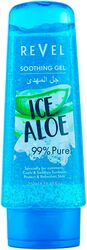 Revel 100% Pure & Natural  Ice Aloe Soothing Gel For Unisex 250ml Blue, Aloe Vera, Moisturizes, Cool, Soother, Sunburn Protection